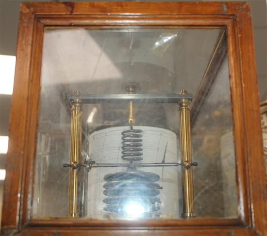 An oak case Negretti and Zambra barograph, 16in.